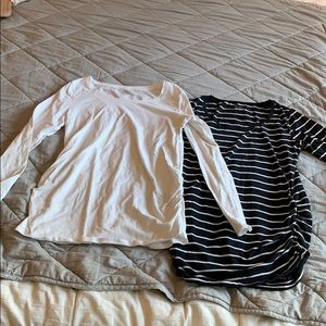 Set of 2 Long sleeve maternity tee shirts